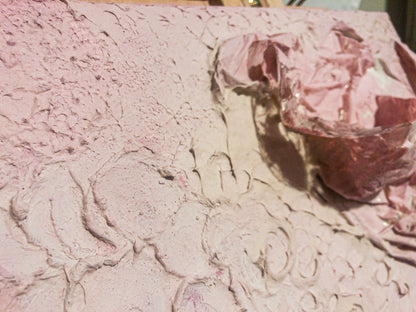 Amanda Woodson Art - Pink Textured Paiting