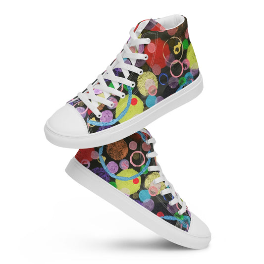 Women’s high top canvas shoes - Polka